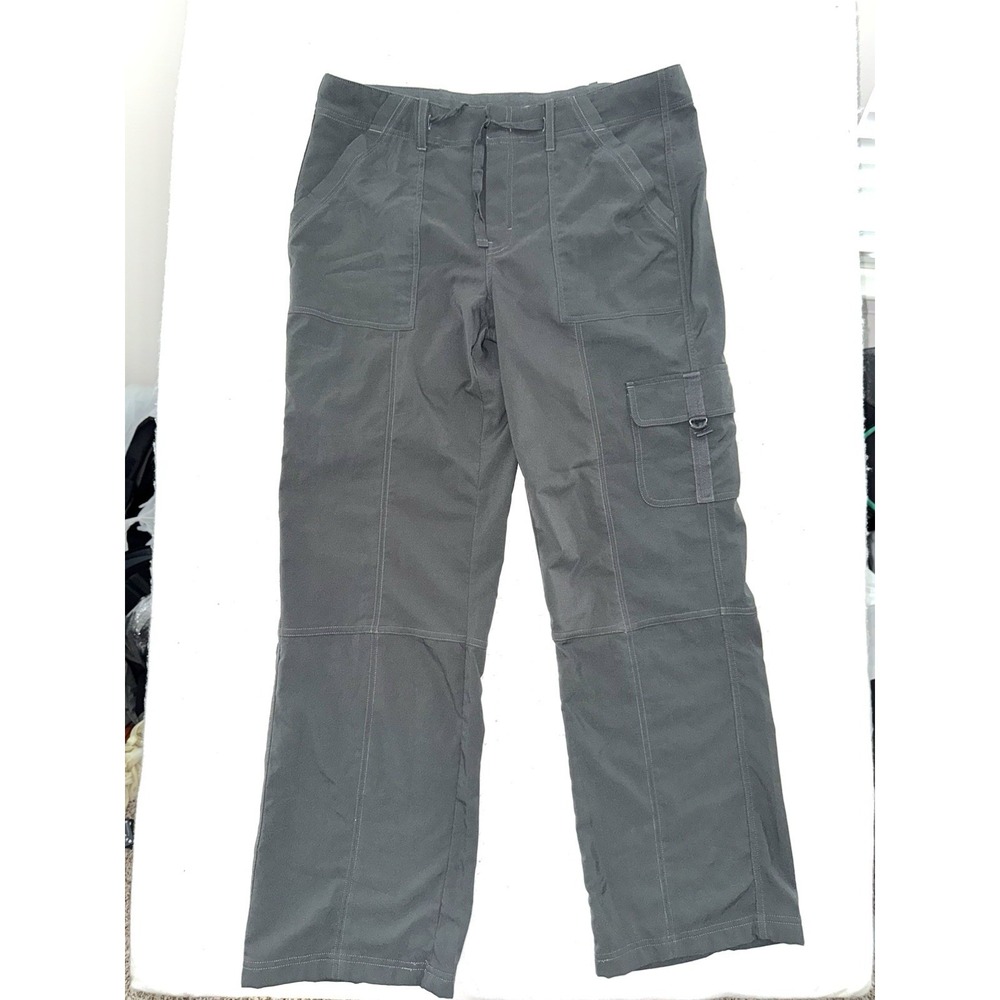 Vintage Nike ACG Cargo Pants Womens L Gray Outdoor Utility Wide Leg Y2K Gorpcore